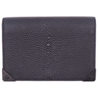 アレキサンダーワン(Alexander Wang)のALEXANDER WANG アレキサンダーワン エンボスレザー コンパクトウォレット 二つ折り財布 ブラック(財布)