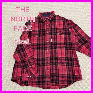 ザノースフェイス(THE NORTH FACE)の美品❤️ノースフェイス ネルシャツ 長袖 ウール 赤 タータンチェック(シャツ)