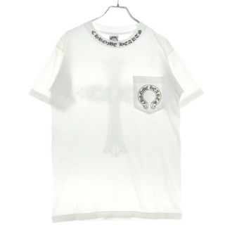 クロムハーツ(Chrome Hearts)のCHROME HEARTS クロムハーツ OLD Back Cross TEE オールドモデル バッククロス ネックロゴプリント 半袖Tシャツ カットソー ホワイト(Tシャツ/カットソー(半袖/袖なし))