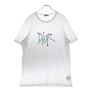 ディオール(Dior)のDIOR ディオール ×SHAWN STUSSY ×ショーンステューシー ロゴ刺繍 半袖Tシャツ カットソー ホワイト 033J600D0589(Tシャツ/カットソー(半袖/袖なし))