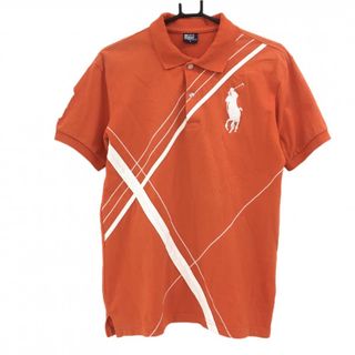 ポロラルフローレン(POLO RALPH LAUREN)のポロラルフローレン 半袖ポロシャツ オレンジ×白 ビッグポニー 襟裏ロゴ メンズ L ゴルフウェア Ralph Lauren(ウエア)