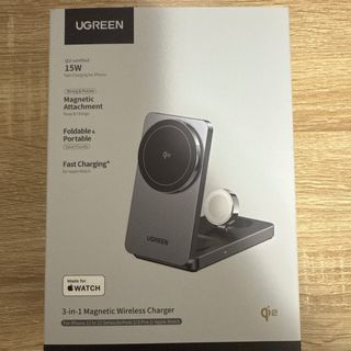 ユーグリーン(UGREEN)のUGREEN 3 in 1 MagFlow充電器 Qi2 Apple Watch(バッテリー/充電器)