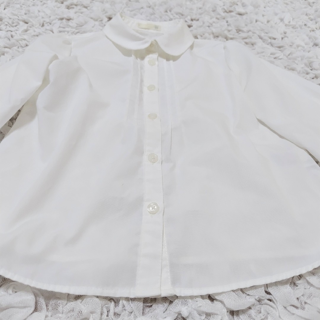 GU(ジーユー)のGU　ジーユー　キッズ　ブラウス　シャツ　丸襟　120 キッズ/ベビー/マタニティのキッズ服女の子用(90cm~)(ブラウス)の商品写真