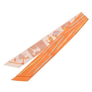 エルメス(HERMES)の新品 エルメス HERMES レディース スカーフ オレンジ系/マルチカラー シルク100％(スカーフ)