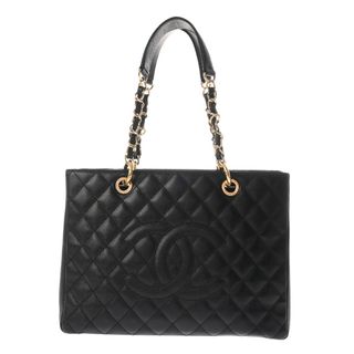 シャネル(CHANEL)の中古 シャネル CHANEL A50995 17番台 レディース トートバッグ マトラッセ ブラック キャビアスキン(トートバッグ)