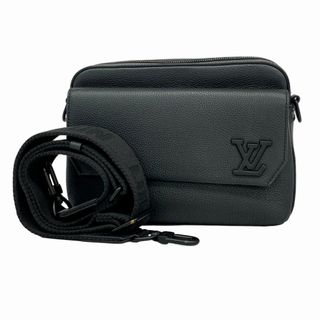 LOUIS VUITTON - 【5gd4102-h】ルイヴィトン ショルダーバッグ LVアエログラム ファストラインメッセンジャー M22482 ノワール【中古】メンズ
