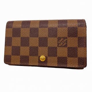 ルイヴィトン(LOUIS VUITTON)の【5gd4183-h】ルイヴィトン 財布 ダミエ ポルトフォイユトレゾール N61736 エベヌ【中古】レディース(財布)