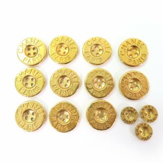 シャネル(CHANEL)の美品☆CHANEL シャネル ヴィンテージ ロゴボタン メタルボタン 大・小14個セット ゴールド レディース(その他)