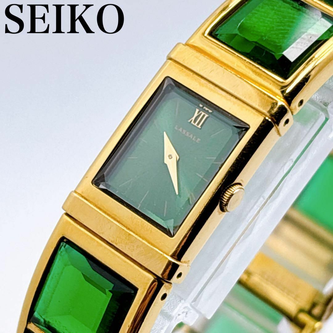 SEIKO(セイコー)の385 SEIKO セイコー　ラサール　グリーン　クォーツ　腕時計　希少 レディースのファッション小物(腕時計)の商品写真