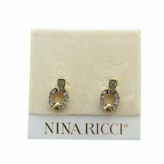 ニナリッチ(NINA RICCI)のニナリッチ ピアス アクセサリー 両耳用 ロゴ ラインストーン ゴールド色(ピアス)