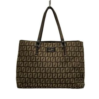 フェンディ(FENDI)のFENDI(フェンディ) トートバッグ ズッキーノ柄 8BH132 ダークブラウン×ベージュ レザー(トートバッグ)