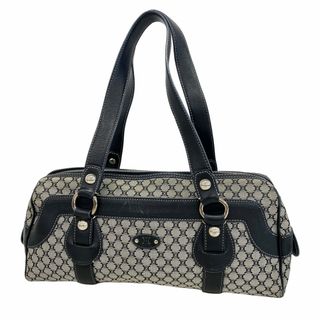 セリーヌ(CELINE)の【5gd4273-h】セリーヌ ハンドバッグ マカダム キャンバス ブラック シルバー金具【中古】レディース(ハンドバッグ)