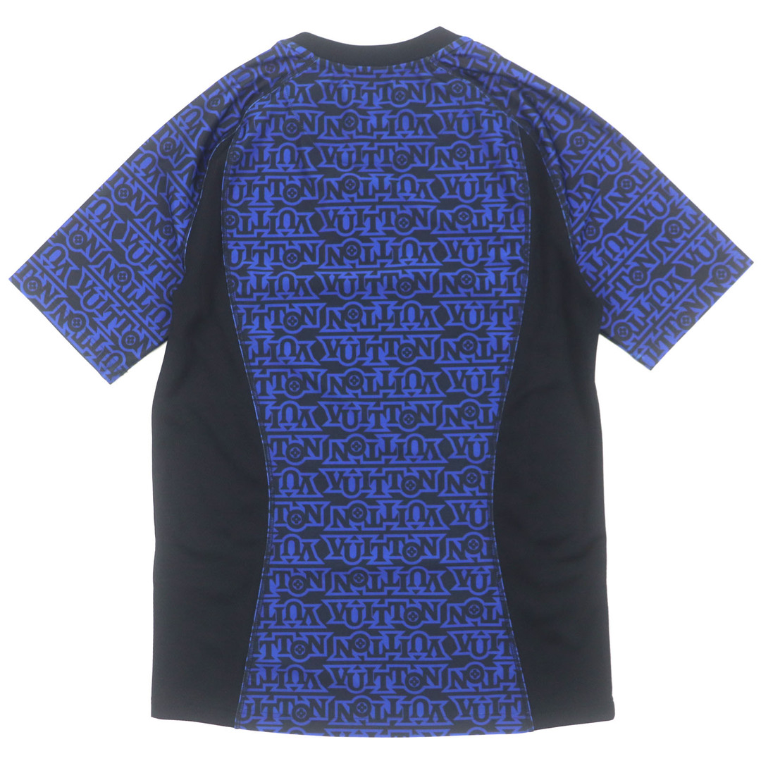 LOUIS VUITTON(ルイヴィトン)の未使用品▼LOUIS VUITTON ルイヴィトン 23SS スノーテクニカル ロゴ総柄 ショートスリーブ 半袖Ｔシャツ ブルー ブラック XS イタリア製 正規品 メンズ メンズのトップス(Tシャツ/カットソー(半袖/袖なし))の商品写真