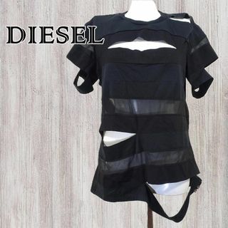 DIESEL - archiveパンクロックDIESEL カットアウトデザイン半袖Tシャツブラック