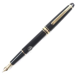 モンブラン(MONTBLANC)の極美品▼MONTBLANC モンブラン マイスターシュテュック クラシック 14K Mニブ ホワイトスター 万年筆 ブラック ゴールド ドイツ製 メンズ(ペン/マーカー)