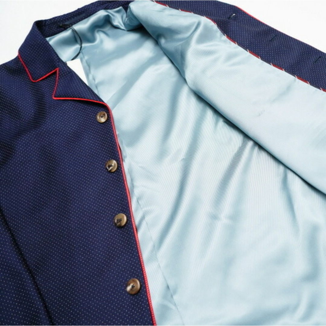 GUCCI(グッチ)の■美品■GUCCI グッチ パンツセットアップ サイズ7-48R ウール スーツ シングル トラウザーズ ドット イタリア製 ブランド古着【中古】20240526/GO6532 メンズのスーツ(セットアップ)の商品写真