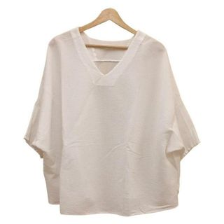 プランテーション(Plantation)のPlantation(プランテーション) 七分袖カットソー サイズ2 M レディース美品  - 白 Vネック(カットソー(長袖/七分))