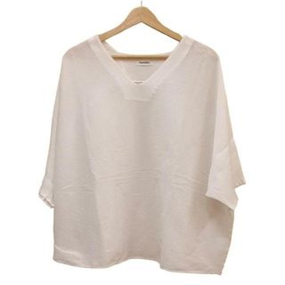 プランテーション(Plantation)のPlantation(プランテーション) 七分袖カットソー サイズ2 M レディース美品  - 白 Vネック(カットソー(長袖/七分))