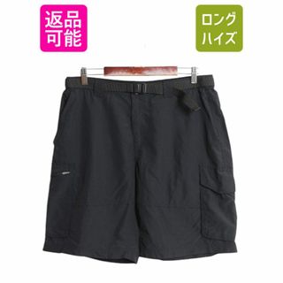 コロンビア ナイロン カーゴ ショートパンツ メンズ 36 / 古着 アウトドア ショーツ 短パン ワンポイント シンプル 薄手 ゆったり ブラック(ショートパンツ)