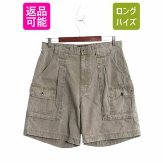 90s エディーバウアー ブッシュ ショートパンツ メンズ 32 古着 オールド アウトドア ショーツ 短パン サファリ ノータック カーゴ 黒タグ(ショートパンツ)