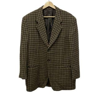 ランバン(LANVIN)のLANVIN(ランバン) ジャケット サイズR52-47 メンズ - ダークブラウン×ベージュ 長袖/千鳥格子柄/肩パッド/ネーム刺繍/秋/冬(その他)
