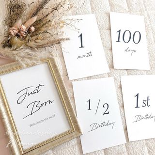 ♡SALE 7月末頃迄♡ マンスリーカード シンプル文字2　月齢カード