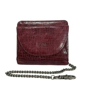 イビザ(IBIZA)のIBIZA(イビザ) 2つ折り財布 - ボルドー 型押し加工 レザー(財布)