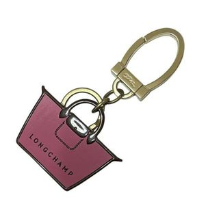 ロンシャン(LONGCHAMP)のLONGCHAMP(ロンシャン) キーホルダー(チャーム) - ピンク×ダークブラウン×ゴールド 鞄モチーフ(キーホルダー)