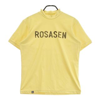 サイズ：L ROSASEN ロサーセン ハイネック 半袖Tシャツ ロゴプリント イエロー系 [240101494909] ゴルフウェア メンズ ストスト