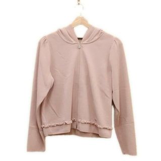 トゥービーシック(TO BE CHIC)のTO BE CHIC(トゥービーシック) パーカー サイズ44 L レディース美品  - ピンクベージュ 長袖/フリル(パーカー)
