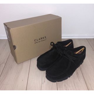 26.5cm 新品 Clarks GORE-TEX ワラビー スエード ブラック