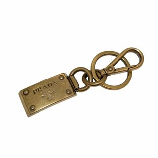 プラダ(PRADA)のプラダ キーホルダー キーリング ゴールド ロゴ メタル メンズ レディース(キーホルダー)