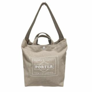 ポーター トートバッグ デカロゴ 2WAY ベージュ PORTER(トートバッグ)