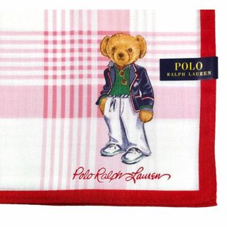ラルフローレン(Ralph Lauren)のポロ ラルフローレン ハンカチ スカーフ ランチマット 　ピンク　ホワイト(ハンカチ)