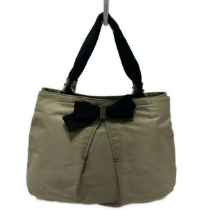 サルヴァトーレフェラガモ(Salvatore Ferragamo)のFERRAGAMO/SalvatoreFerragamo(サルバトーレフェラガモ) トートバッグ ヴァラ グレーベージュ×黒 リボン レザー(トートバッグ)