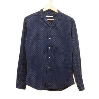 シップス(SHIPS)のSHIPS(シップス) 長袖シャツ サイズM メンズ美品  - ダークネイビー×白×レッド ドット柄(シャツ)