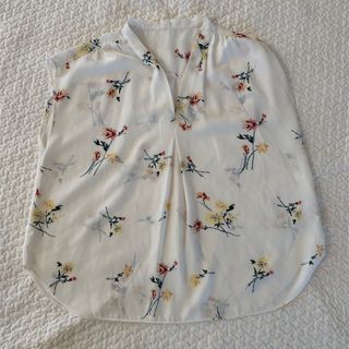 ヴィス(ViS)の【Vis】花柄ノースリーブブラウス／Lサイズ(シャツ/ブラウス(半袖/袖なし))