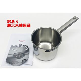 訳あり Barazzoni ミルクポット 12cm CHEF LINE 163113012 IH 片手鍋 食洗機 ガス オーブン 展示未使用品 バラゾーニ R2507-186