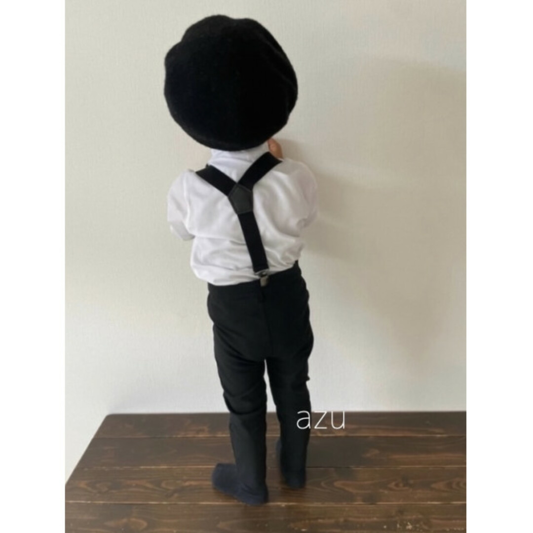 キッズ 子供服 100 白シャツ サスペンダー パンツ ズボン 3点セット 韓国 キッズ/ベビー/マタニティのキッズ服男の子用(90cm~)(ドレス/フォーマル)の商品写真