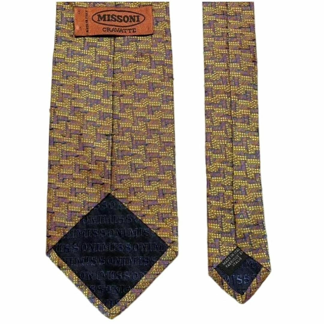 MISSONI ミッソーニ ネクタイ イタリア製 シルク100% 派手めデザイン メンズのファッション小物(ネクタイ)の商品写真
