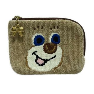フェイラー(FEILER)のFEILER(フェイラー) コインケース美品  - ブラウン×ブルー×マルチ 刺繍/L字ファスナー/LOVERARY(コインケース)