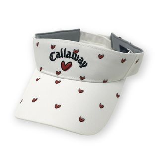 CALLAWAY キャロウェイ 2023年モデル サンバイザー ハート 総柄 ホワイト系 FR [240101493939] ゴルフウェア ストスト(サンバイザー)