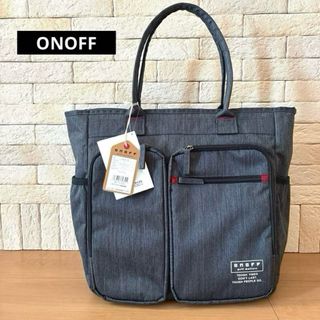 [新品] ONOFF オノフ ゴルフトートバッグ 杢調グレー 
