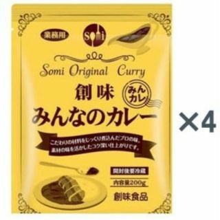ソウミ(創味)の1000円ポッキリ 送料無料 創味食品 みんなのカレー200g 4袋セット(レトルト食品)