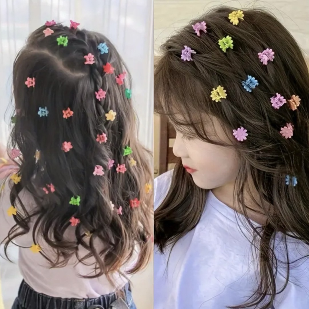 お花のミニヘアクリップ　選べる20個セット キッズ/ベビー/マタニティのこども用ファッション小物(その他)の商品写真