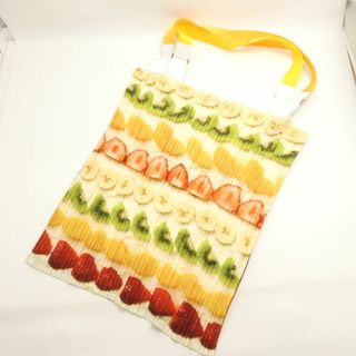 未使用 PLEATS PLEASE ISSEI MIYAKE プリーツプリーズ イッセイミヤケ ROLL CAKE ケーキプリーツ バッグ ポリエステル他 フルーツ柄 服飾小物 レディース AU3235A64 (ハンドバッグ)