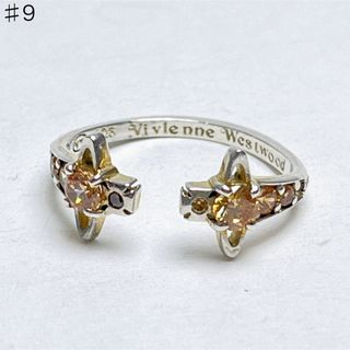 Vivienne Westwood - ヴィヴィアンウエストウッド　ダブルオーブ　リング　ラインストーン　925 2石落