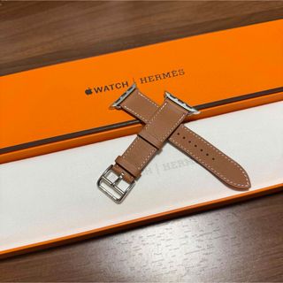 エルメス(HERMES)の【美品・箱あり】HERMES レザーバンド ゴールド 38-42mm(ベルト)