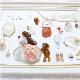 【Maiden no.2】シーグラスアート　ドレス　ヒーリングアート　レアカラー