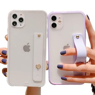 【カバー】iPhone ケース 伸縮 バンド 落下防止 キックスタンド機能 ルグ(その他)
